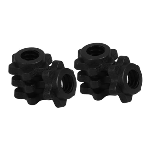 Totority 8pcs Barbell Collars Nut Weight Lifting Screw Clamps for Barbells Fitness Accessories Plastic Nuts for Dumbbells