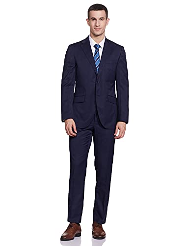 Image of Raymond Wool Blend Men's Full Sleeve Contemporary FIT Fancy Blue Formal Suit