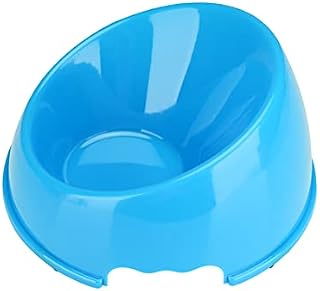 Slanted Dog Bowl, Tilted Angle Bulldog Bowl Pet Feeder for Dog and Cat, Non Skid Non Spill Pet Feeding Bowl for Puppy or Kitten