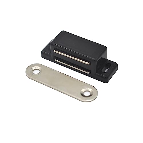 Lockimo Türmagnet Magnetschnäpper Magnetverschluss Türmagnete - 2 Stück Tür Magnete für Möbel Schrankmagnete Selbstklebend Stark Schrank (Schwarz)