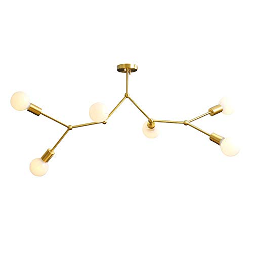 Suspension Spoutnik en cuivre pour éclairer un salon moderne