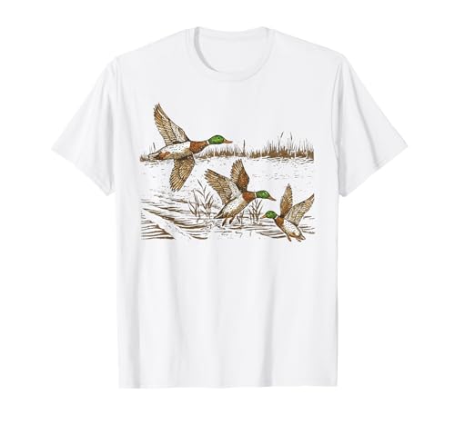 Mallard Duck Hunting Season Hunter Outdoor Vintage Wildlife T-Shirt