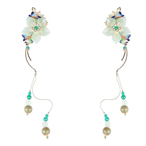 Boucles d'oreilles anciennes chinoises fées sans trous d'oreilles