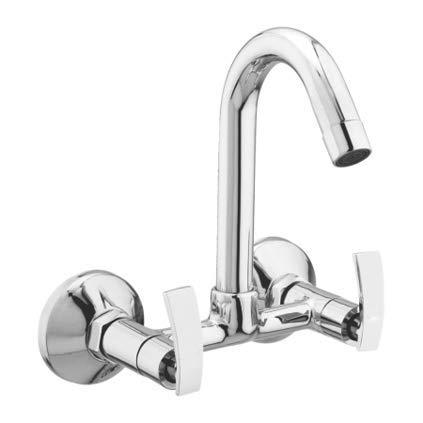 10X Sink Mixer Tap 2 in 1 ST-9105 for Kitchen Swinging Swivel Spout Wall Mounted Chrome Plated