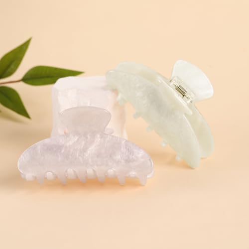 2PCS Pinzas para cabello rosas y blancas miniatura 7