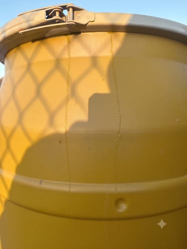 Image of 55-Gallon Open Head Water Storage Barrel, BPA Free, Emergency Water Supply - Eco Friendly - Lever-Lock Lid - Made in USA (Yellow)