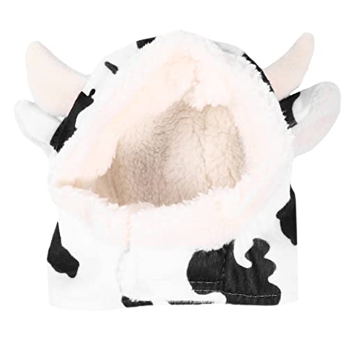 Gorro para perro en forma de vaca de felpa suave