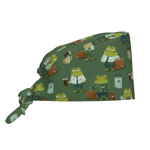 Image of Adjustable Scrub Cap with Sweatband, Breathable Working Hat for Men /Women