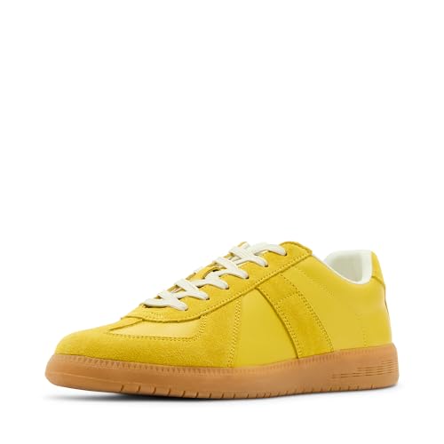 Steve Madden Mens Dixon Fashion Sneaker, Yellow Leather, 8