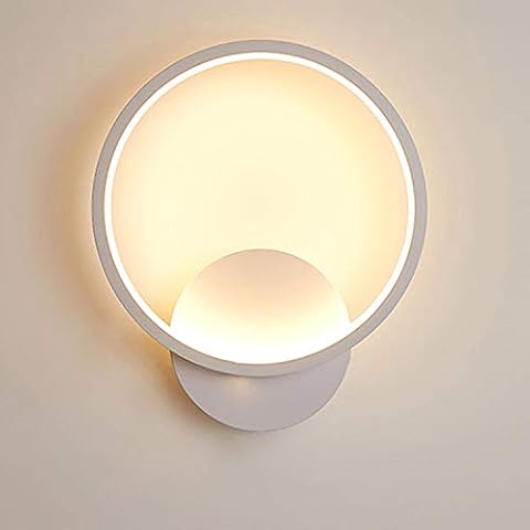Yafido Wandleuchte Innen LED 13W Wandlampe Wandbeleuchtung Runde Wandstrahler Warmweiß Wandlicht Cover