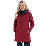 chiguomaoyi Chaqueta de Entretiempo Mujeres Chaquetas Impermeables Softshell con Capucha Otoño Invierno Windbreak Impermeable lluvia para mujer (Rojo,M)
