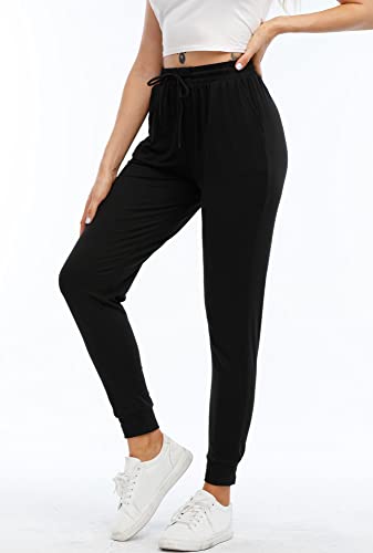 Womens Joggers with Pockets & Drawstring-Sweatpants for Women Workout Running Yoga Lounge Pants2