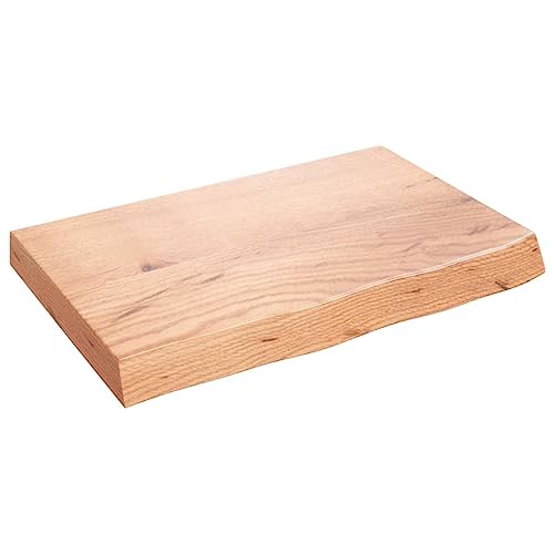vidaXL Encimera de baño Madera Maciza tratada marrón Claro 60x40x6 cm, 3156106