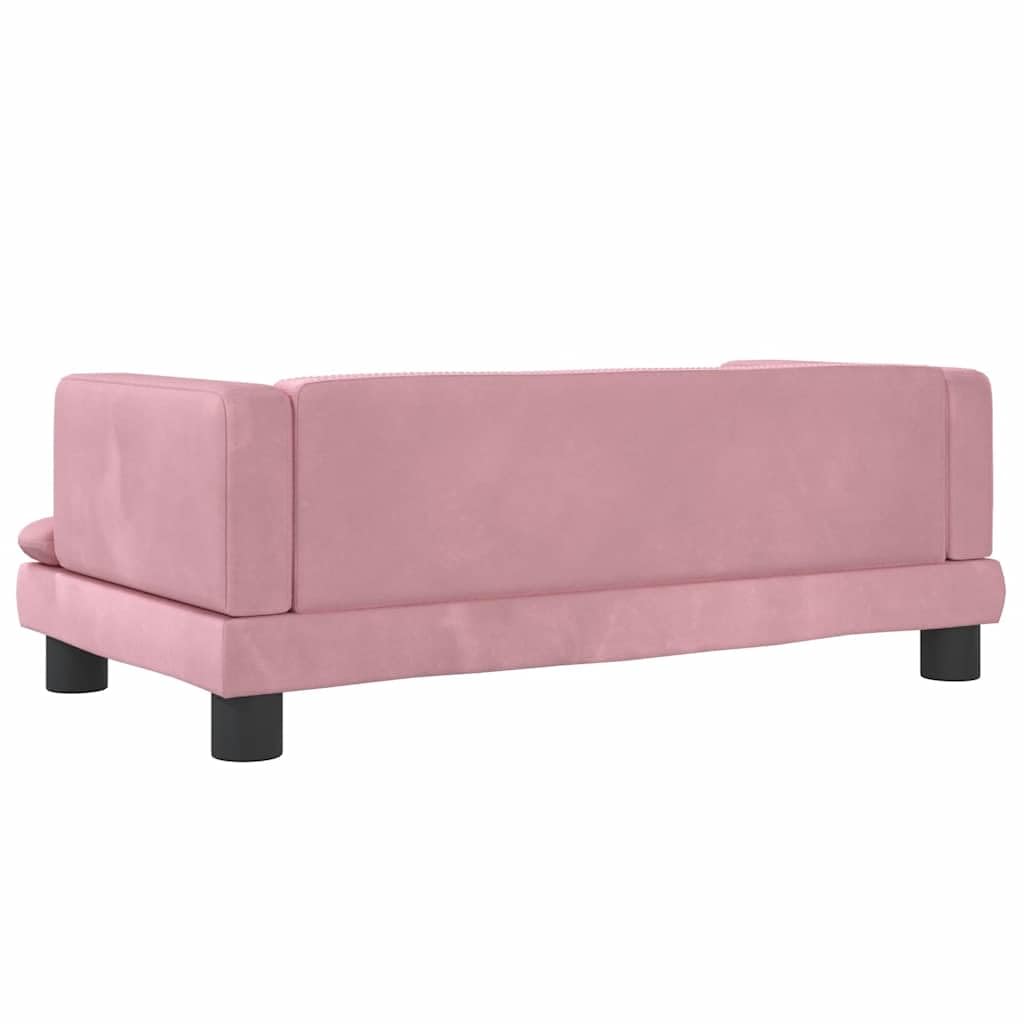 vidaXL Sofa dla dzieci, różowa, 80x45x30 cm, aksamit, sofa dziecięca, sofa do pokoju dziecięcego, mała sofa, sofa dla dziecka, minisofa