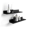 Mobili Fiver, Paar Planken Rachele, 60 cm, Zwart Essen, Melamine Plaat, Made in Italy