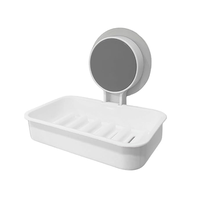 Wall Mounted Suction Cup Soap Holder – Self Draining Soap Dish Saver Case with Sponge Holder for Bathroom, Shower & Kitchen Sink-image-36