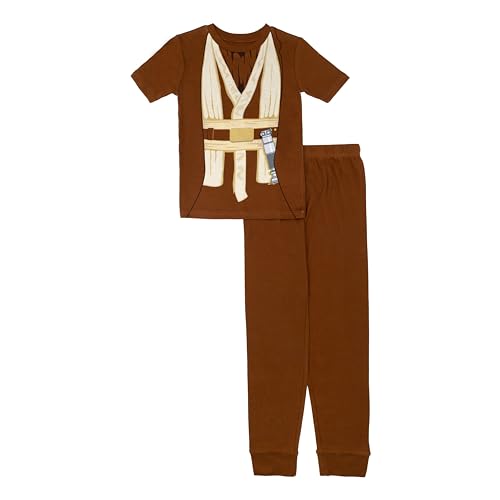 STAR WARS Boys 2-Piece Snug-fit Cotton Pajama Set Soft & Cute for Kids JEDI 10
