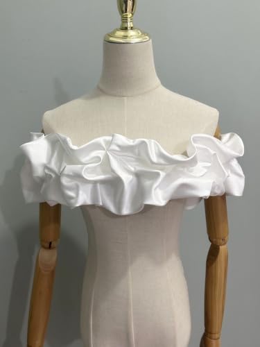 Satin Strapless Bridal Accessory Shawl, Self Tie Back3