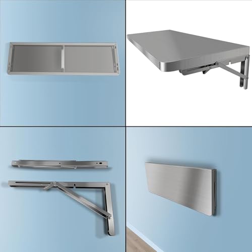 Table murale en acier inoxydable pour optimiser petits espaces