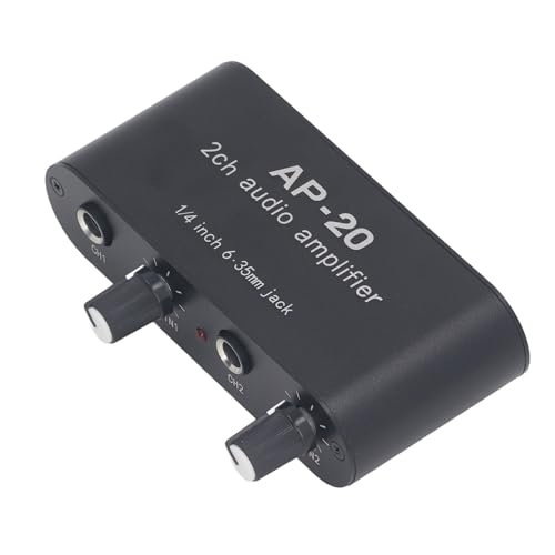 Preamplificador phono AUNMAS de doble canal en aluminio con ganancia regulable 4