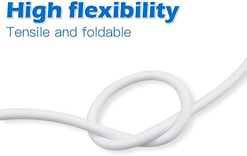 inodiref 10 Meter 28AGW Electrical Wire, 4 Core White Round PVC Electrical Cable, Low Voltage DC Flexible Copper Extension Cable, Outer Diameter 3MM, for Installing Low-Power Appliances