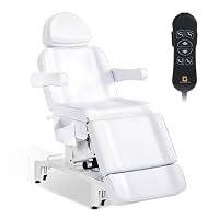 Barberpub Fauteuil de beauté électrique à 3 Moteurs, lit de Massage Pliable et réglable en Hauteur 18 cm, acco