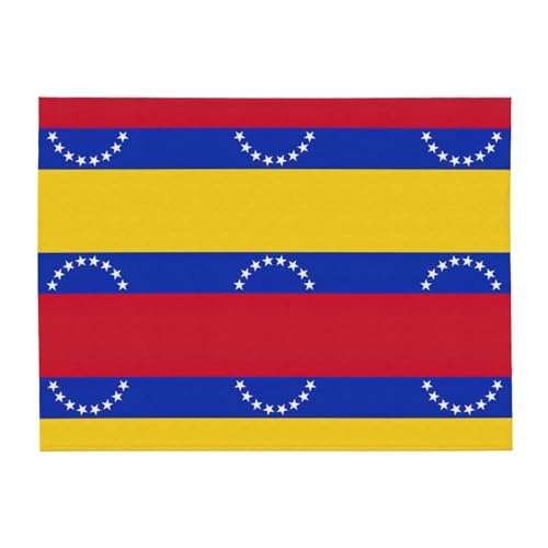 Couverture polaire drapeau du Venezuela 152x203cm plaid canapé super doux