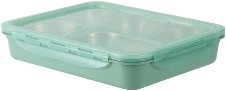 Five Grid Stainless Steel Insulated Lunch Box Portable Lunch Box Detachable Inner Liner(Gray)
