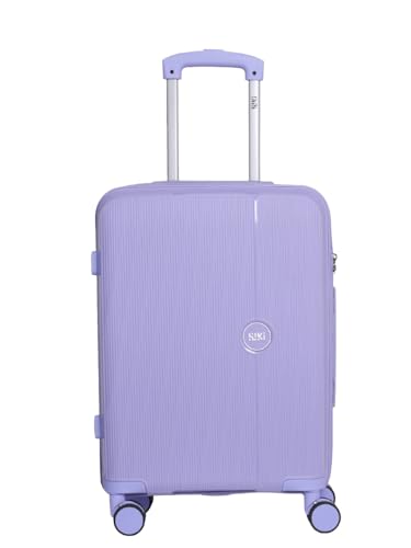 Image of Wiki Zine 8 Wheel Hardside Polycarbonate Trolley by Wildcraft,Large,Pstl Prpl