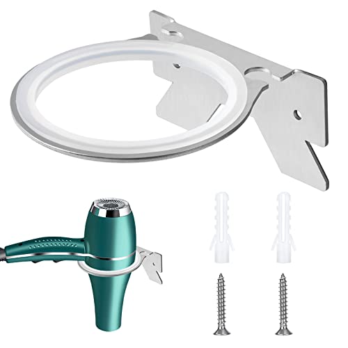 QIMEI-SHOP Support de Sèche Cheveux en Acier Inoxydable Porte Sèche-Cheveux Mural Titulaires de Sèche-Cheveux pour Chambres à Coucher, Toilettes