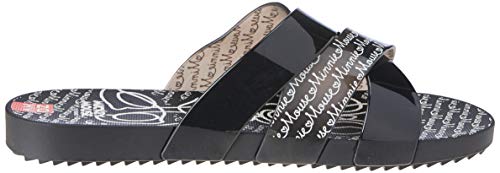 Chinelo Slide Mickey e Minnie, Zaxy, Feminino, Preto, 36