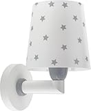 Dalber kinder Wandlampe, Kinderlampe Wandleuchte kinderzimmer Star Light Sterne Weiß 82219B, E27