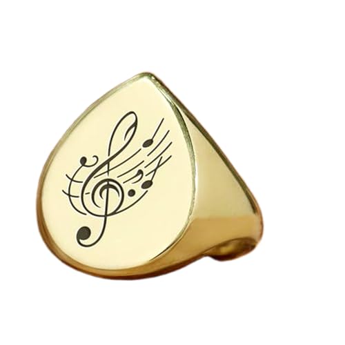 Chevalière poire note de musique argent or le cadeau vintage idéal et hypoallergénique fait main