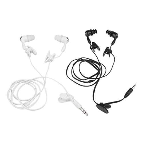 Gazechimp 2Pack 3.5mm Jack Impermeable IPX8 Natación Esté Auriculares Y Clip Swim Deportes Acuáticos Y Buceo para Teléfonos Android Y iOS, Reproductor De MP3