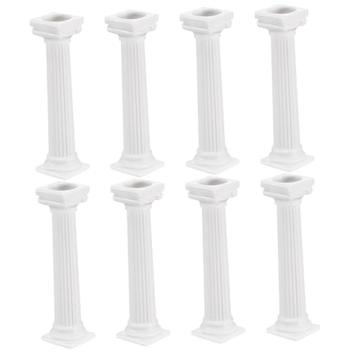 VINTORKY 8 Pcs Roman Column Cake Support Rods Elegant Display Stand for Multi Cakes Pastries and Desserts for Weddings and Special Occasions