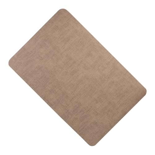 Homoyoyo Tapete para Manicura de Cuero Sintético Marrón Grande 61x40 Cm Antideslizante Doble Cara Protector de Mesa para Salón y Uso Doméstico