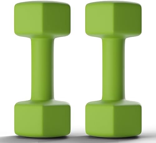 GRETERST Hex Dumbbells Set Rubber Coated Hand Weights Exercise & ...