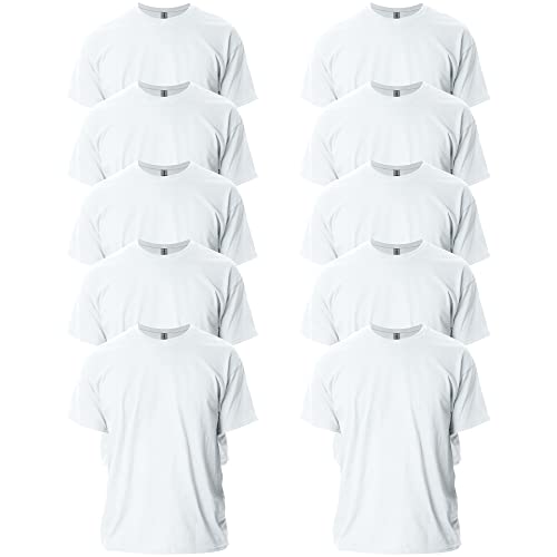 Image of Gildan Adult Ultra Cotton T-Shirt, Style G2000, Multipack, White, 4X-Large