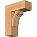 Ekena Millwork BKT0806X18X22LEC05SWR Legacy Block Smooth Bracket w/Offset Brace, Western Red Cedar