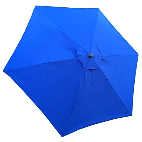 BELLRINO DECOR Replacement ROYAL BLUE STRONG & THICK Umbrella Canopy for 9ft 6 Ribs (Canopy Only) Cover