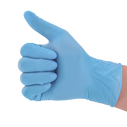 100 PCS Gloves Nitrile Exam Gloves with Textured Fingertips, Thicken 4 mil Latex Free, Powder Free, Disposable, Medium(Medium)