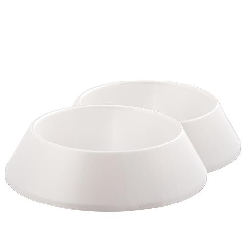 Tymar Juego de 2 cuencos para tumba de plástico, para decoración de tumbas (diámetro 14 cm, perla)