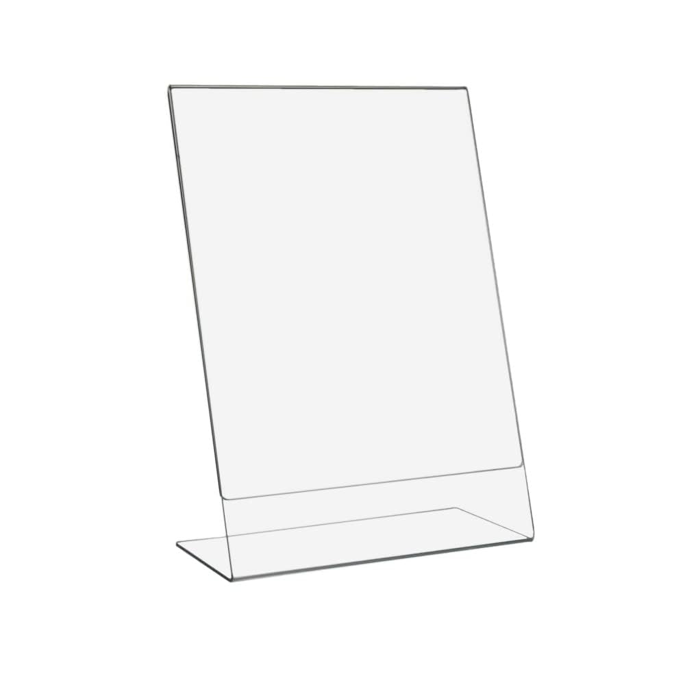 10 Stück DIN A4 Hoch L-Ständer/Werbeaufsteller glasklares Acrylglas | 10er Set, DIN A4 Blattformat, Einfacherer Blattwechsel, Zeigis made in Germany, UV stabil, Auslieferung mit Schutzfolie
