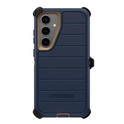 Image of OtterBox Samsung Galaxy S25+ (Only) - Defender Series Case - Blue Suede Shoes - Screenless - Rugged & Durable - with Port Protection - Holster Clip Included - Microbial Defense Protection