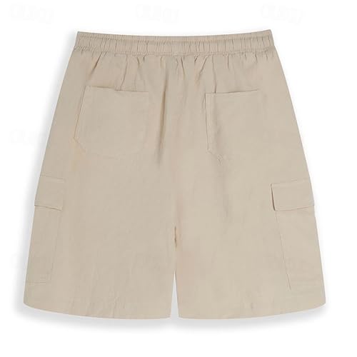 Shorts Holgados Casuales para Hombre 3X-Large Khaki miniatura 4