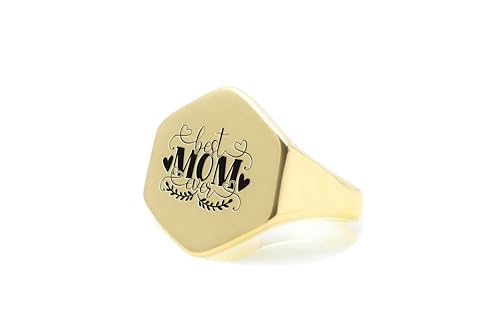 Bague Best Mom Ever hexagonale, le bijou d'émotion et cadeau idéal pour maman