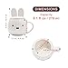 COTONOHA Japanese Ceramic Mug with Lid, 9.1 fl oz (270 ml), Cute Bunny Design, Dishwasher & Microwave Safe, Heat Retention Coffee Cup