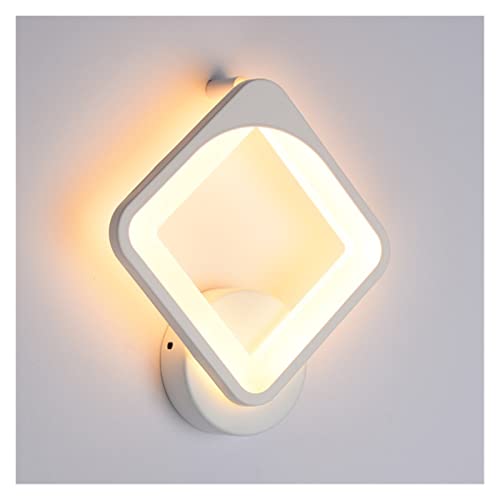 Aplique de pared moderno de aluminio texturizado con iluminación LED artística de diseño cuadrado