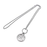 Necklace for AirTag, Metal Badge Protective Case with Stainless Steel Chain for Women Men GPS Tracker Necklace