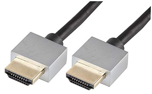 Pro Signal PSG3240-HDMI-1 Slim High Speed 4K UHD 30Hz HDMI Lead with Ethernet, Male to Male, 1m Black